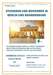Studium Berlin Brandenburg Bewerbung Studieren