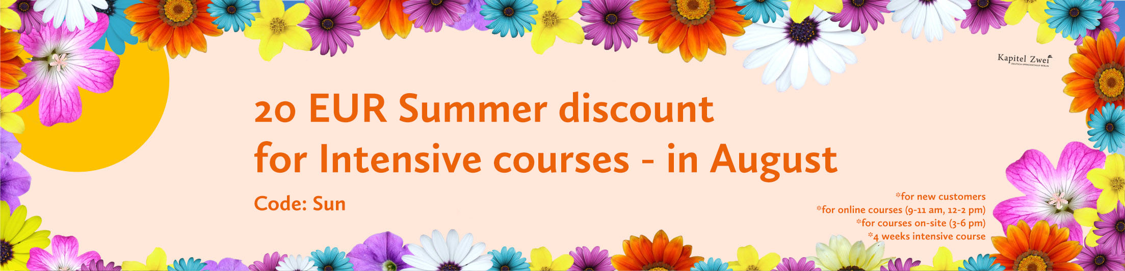 Summer discount German course Learn German